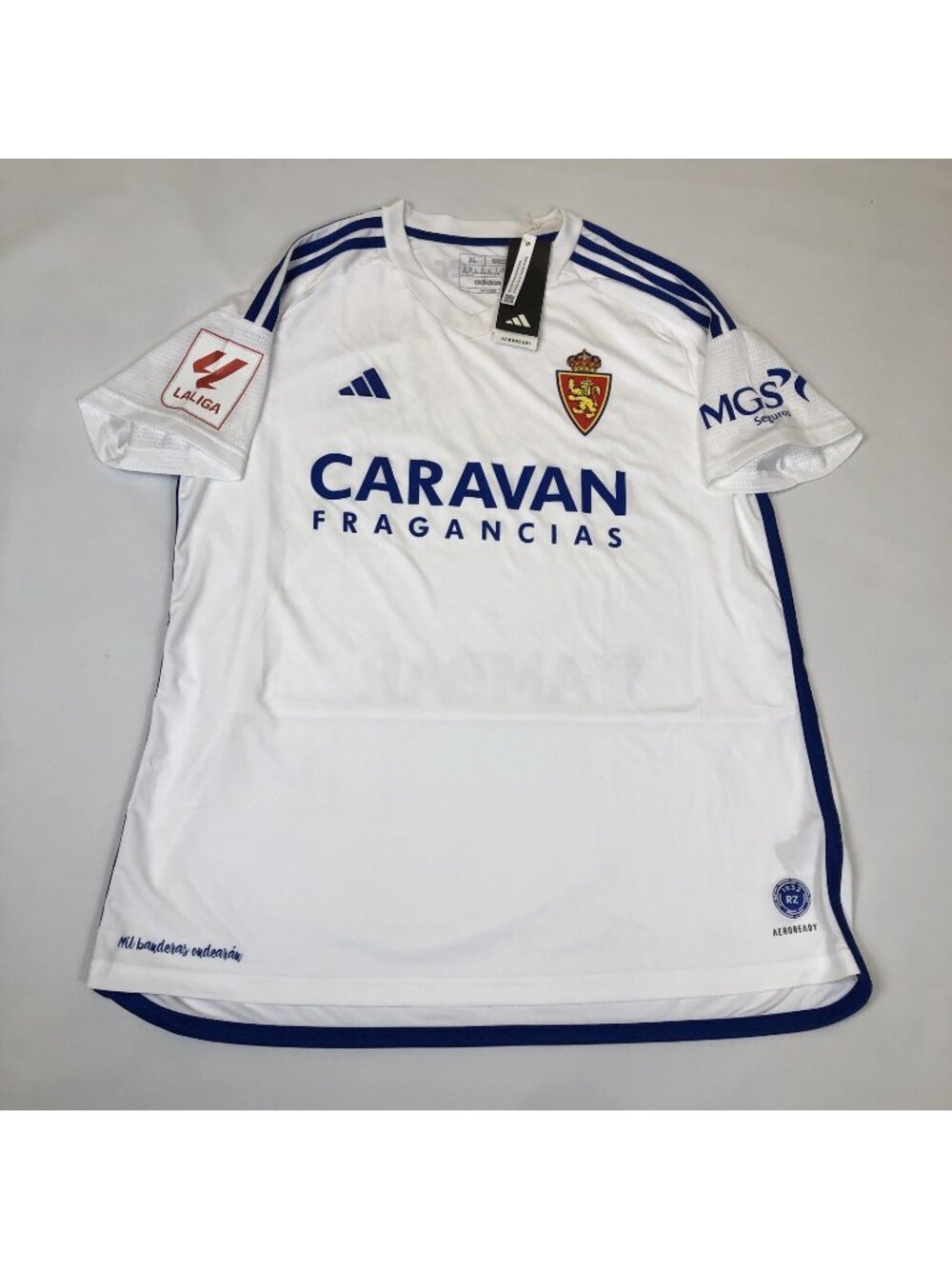 Adidas Real Zaragoza White Football Jersey 2023/2024 Size XL La Liga Soccer NWT